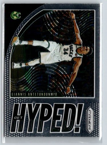 2019-20 Panini Prizm #3 Giannis Antetokounmpo Get Hyped! L43