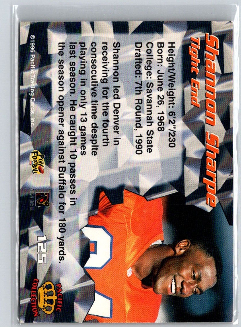 1996 Pacific #125 Shannon Sharpe L43