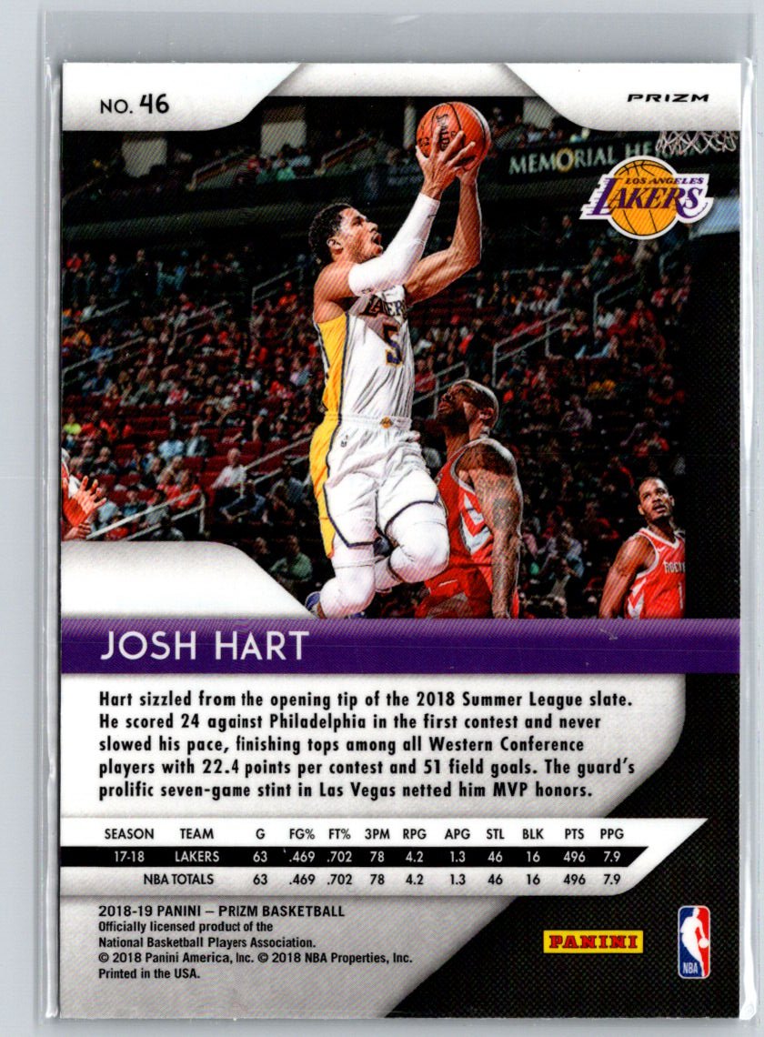 2018-19 Panini Prizm #46 Josh Hart Prizms Red White and Blue L44