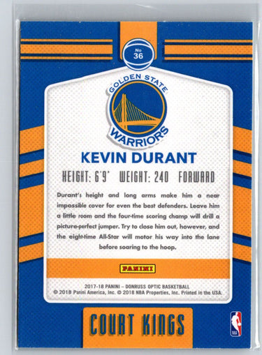 2017-18 Donruss Optic #36 Kevin Durant Court Kings L44
