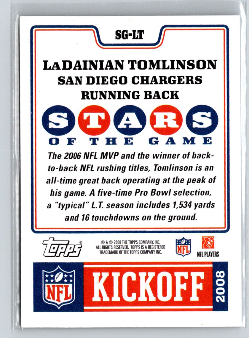 2008 Topps Kickoff #SG-LT LaDainian Tomlinson Stars of the Game L44