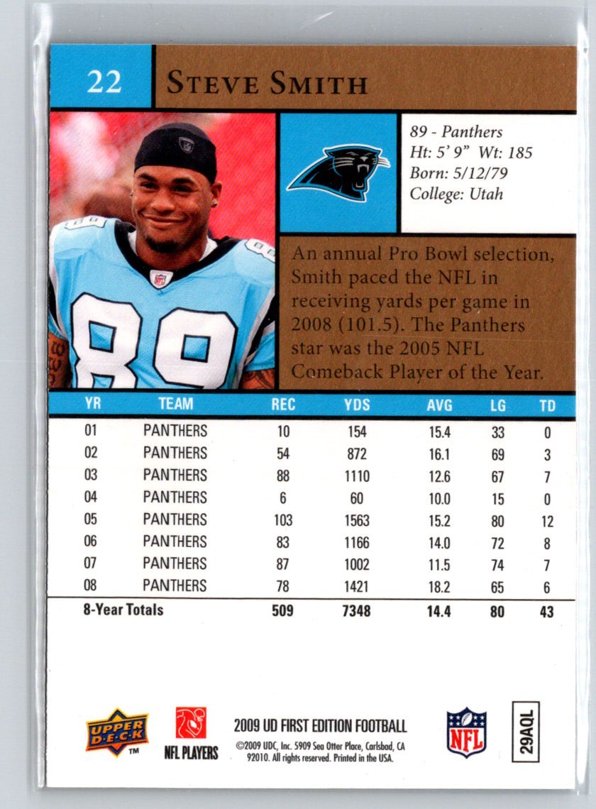 2009 Upper Deck First Edition #22 Steve Smith L44