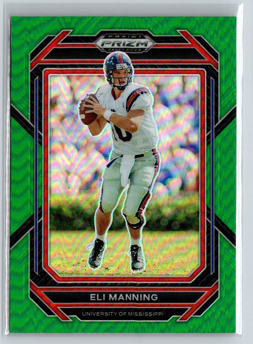 2023 Panini Prizm Draft Picks #37 Eli Manning Prizms Green L45