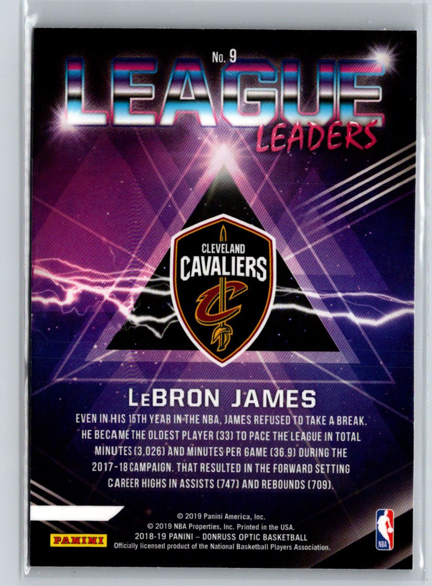 2018-19 Donruss Optic #9 LeBron James League Leaders L45