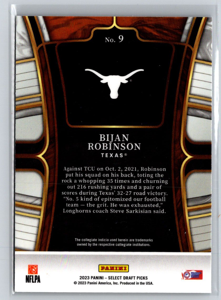 2023 Panini Select Draft Picks #9 Bijan Robinson L47