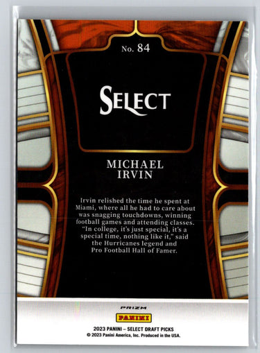 2023 Panini Select Draft Picks #84 Michael Irvin Gold Lazer Prizm L47