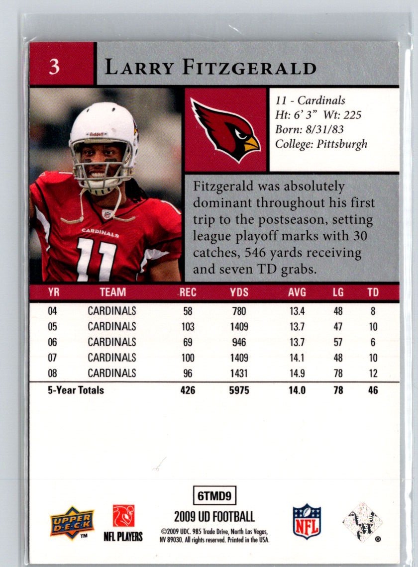 2009 Upper Deck #3 Larry Fitzgerald L47