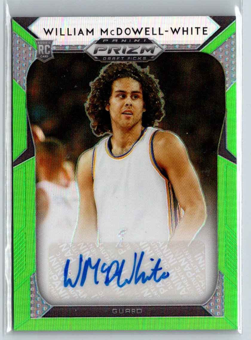 2019 Panini Prizm Draft PicksWilliam McDowell-White Autographs Green L48