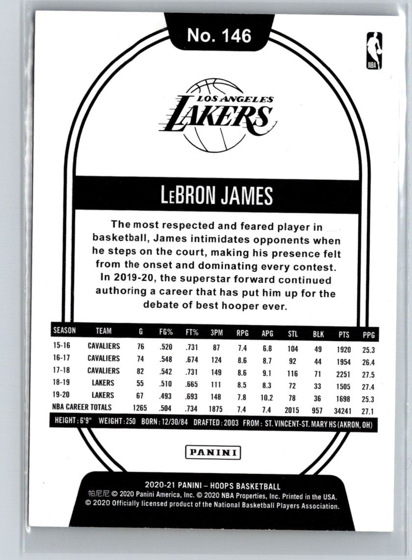 2020-21 Hoops #146 LeBron James L48