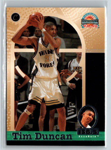 1997-98 Score Board Autographed #1 Tim Duncan L48