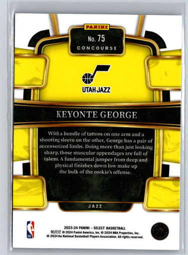 2023-24 Panini Select #75 Keyonte George Blue (Retail Base)  L48