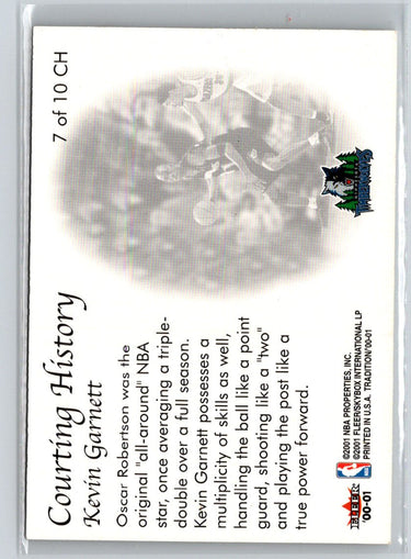 2000-01 Fleer Tradition #7 CH Kevin Garnett Courting History L49