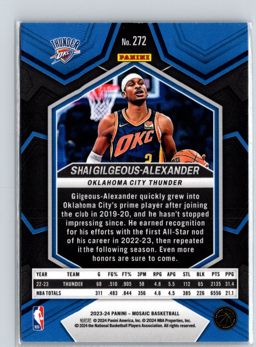 2023-24 Panini Mosaic #272 Shai Gilgeous-Alexander L49