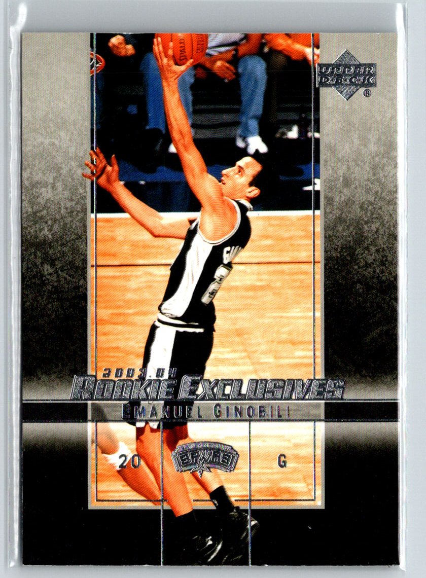 2003-04 Upper Deck Rookie Exclusives #38 Manu Ginobili L50