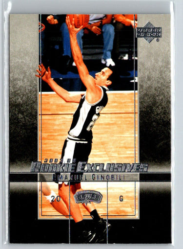 2003-04 Upper Deck Rookie Exclusives #38 Manu Ginobili L50