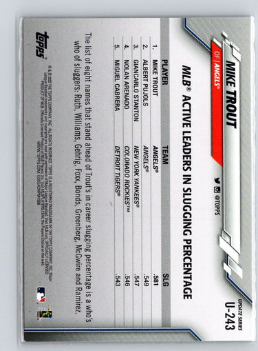 2020 Topps Update #U-243 Mike Trout L50