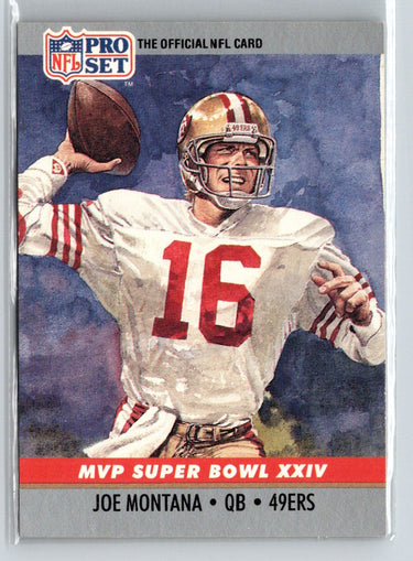 1990 Pro Set #24 Joe Montana Super Bowl MVP Collectibles L51