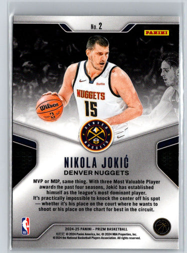 2024-25 Panini Prizm #2 Nikola Jokic Dominance L52