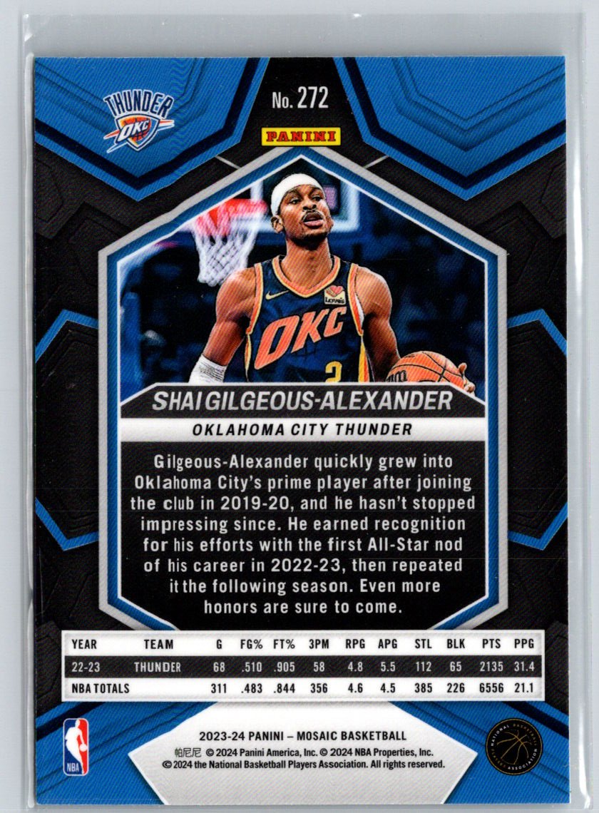 2023-24 Panini Mosaic #272 Shai Gilgeous-Alexander L52