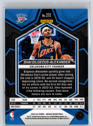 2023-24 Panini Mosaic #272 Shai Gilgeous-Alexander L52