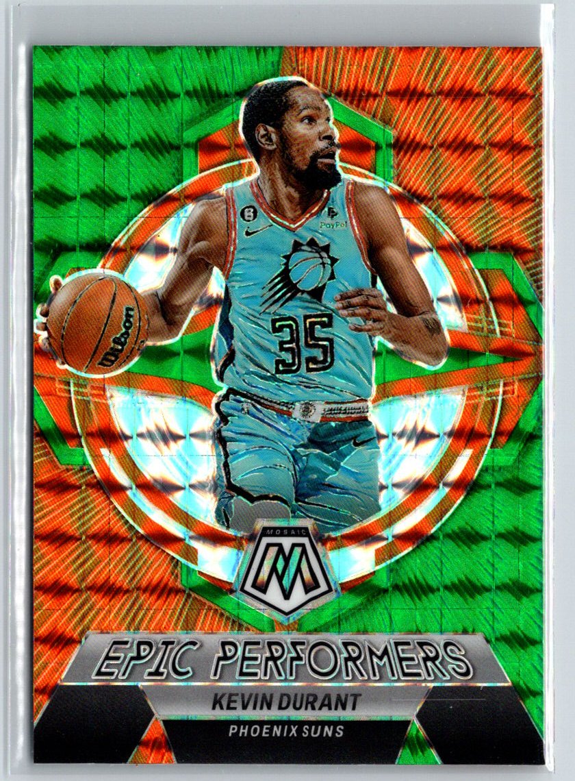 2022-23 Panini Mosaic #5 Kevin Durant Epic Performers Mosaic Green L52