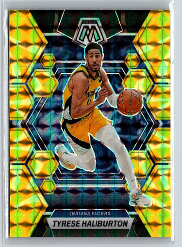 2022-23 Panini Mosaic #162 Tyrese Haliburton Reactive Yellow L53