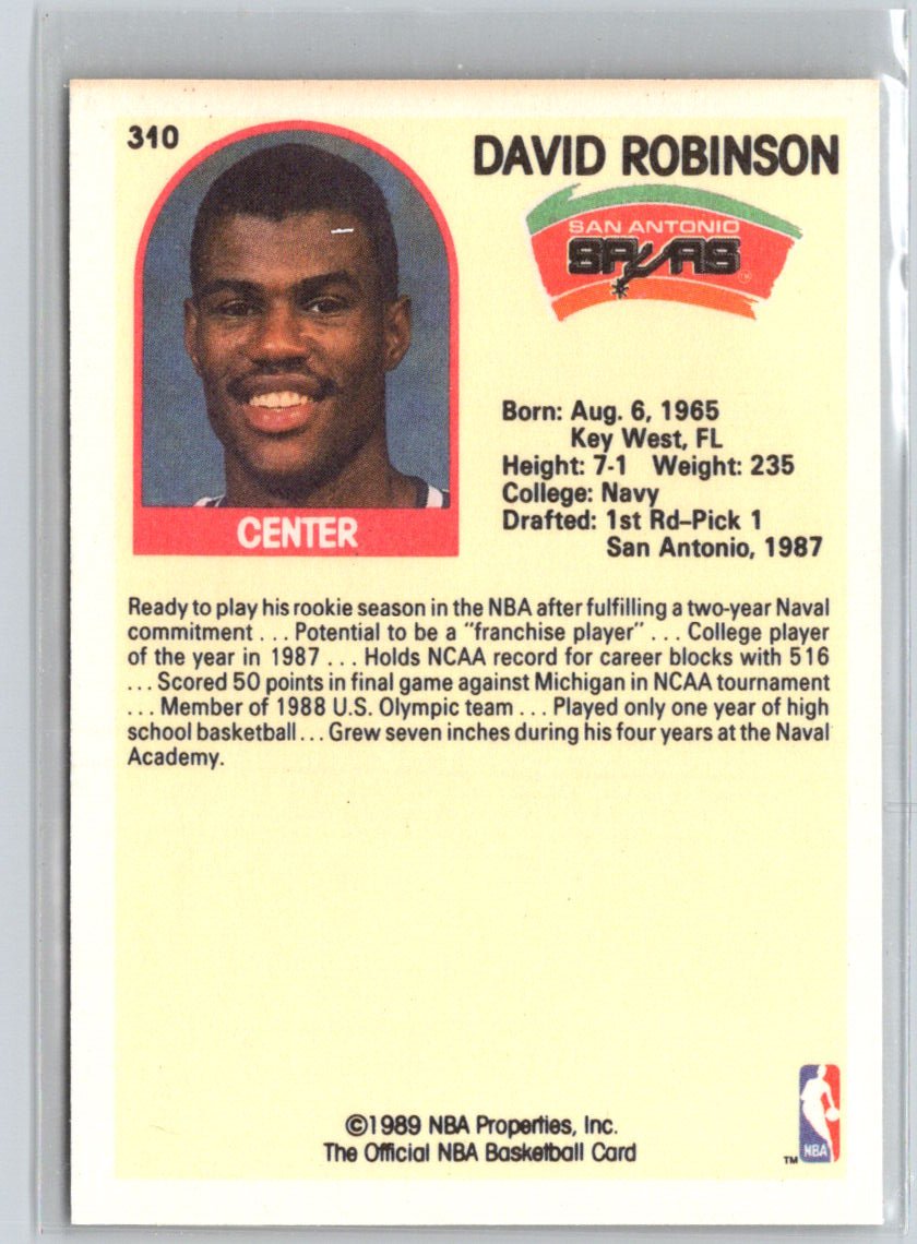 1989-90 Hoops #310 David Robinson L54