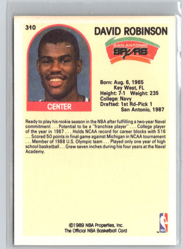 1989-90 Hoops #310 David Robinson L54