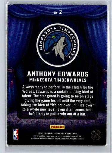 2024-25 Donruss #2 Anthony Edwards Magicians L54
