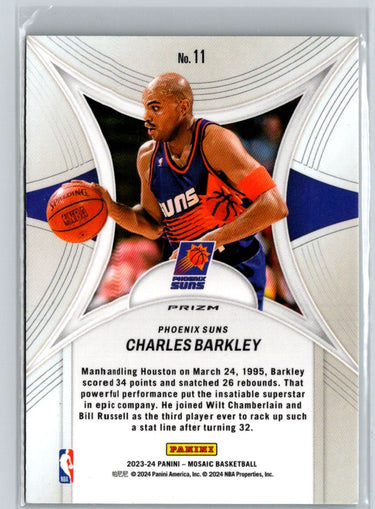 2023-24 Panini Mosaic #11 Charles Barkley Epic Performers Mosaic Green L55