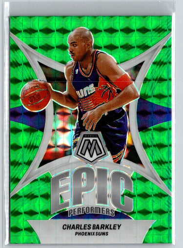 2023-24 Panini Mosaic #11 Charles Barkley Epic Performers Mosaic Green L55