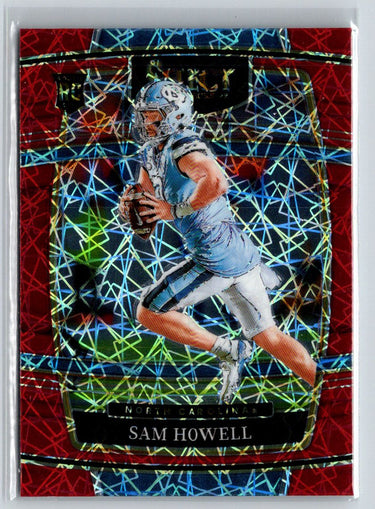 2022 Panini Select Draft Picks #3 Sam Howell Red Lazer Prizm L55