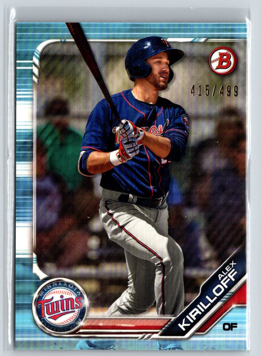2019 Bowman #BP-138 Alex Kirilloff Prospects Sky Blue #/499 L55