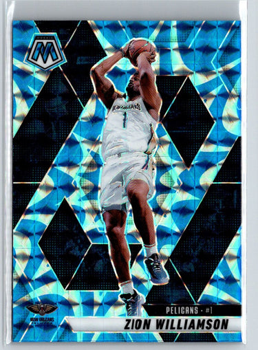 2024-25 Panini Mosaic #119 Zion Williamson Reactive Blue Mosaic L56