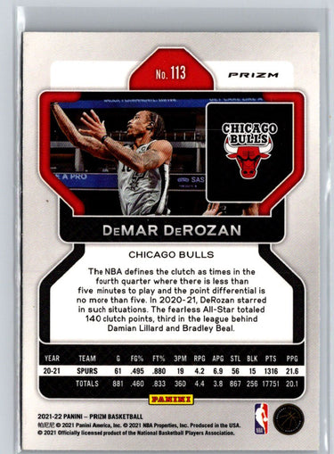 2021-22 Panini Prizm #113 DeMar DeRozan NBA 75th Anniversary L56