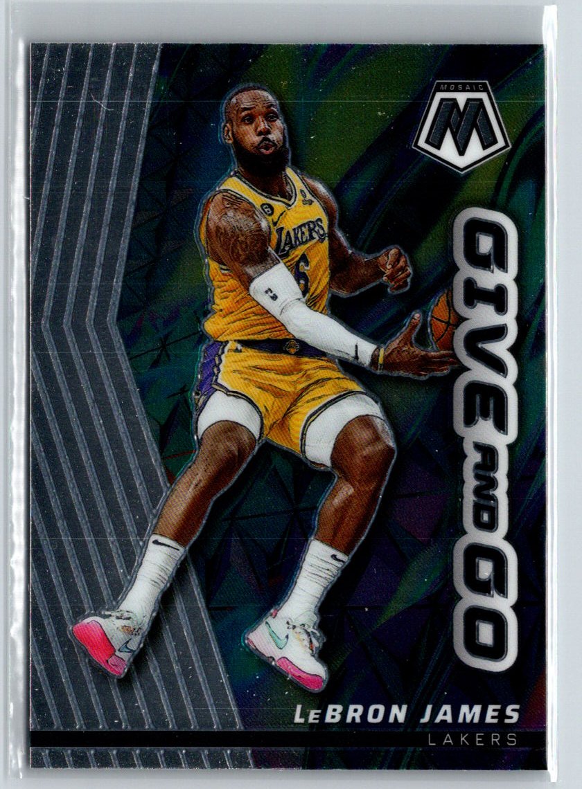 2022-23 Panini Mosaic #3 LeBron James Give and Go L57