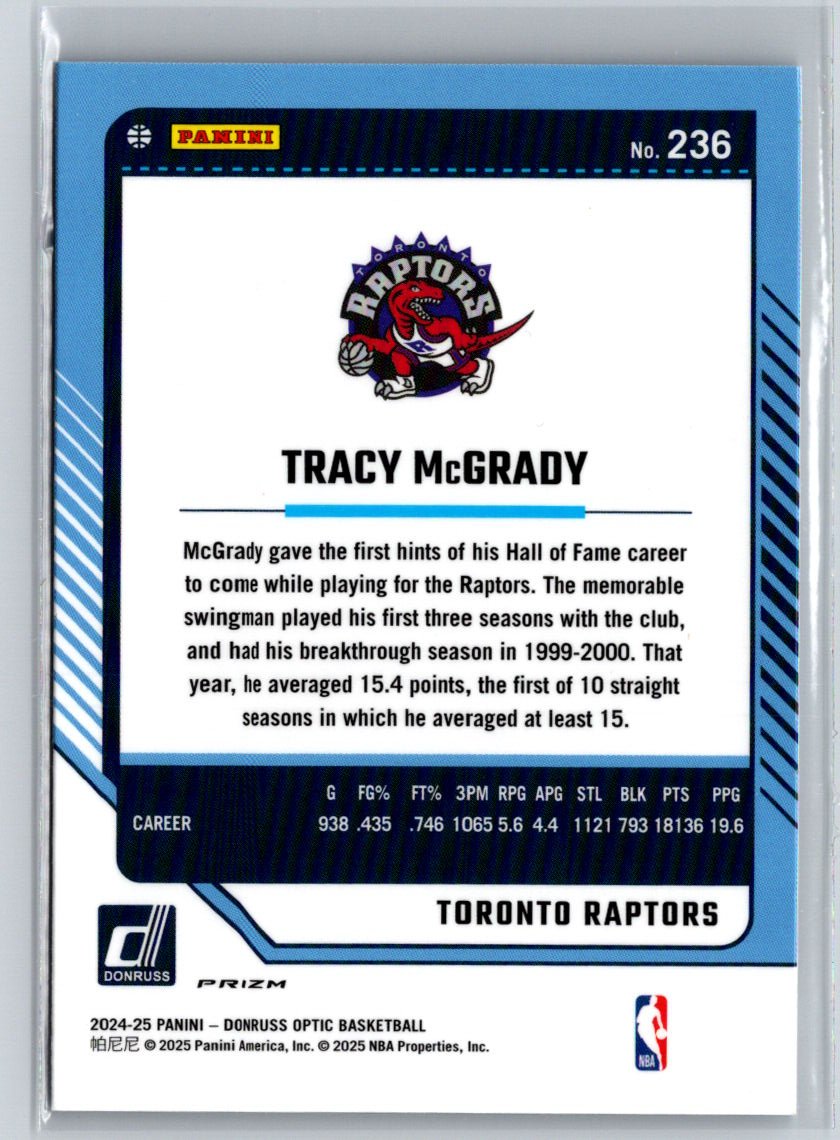 2024-25 Donruss Optic #236 Tracy McGrady Blue Velocity L58