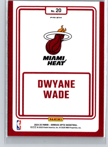2024-25 Donruss Optic #20 Dwyane Wade Winner Stays Purple L58