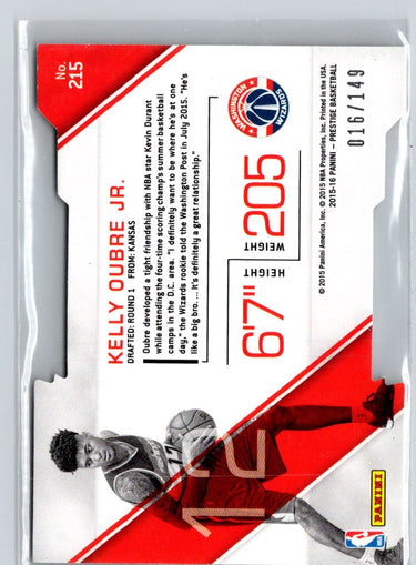 2015-16 Panini Prestige #215 Kelly Oubre Jr. Bonus Shots Orange #/149 L59
