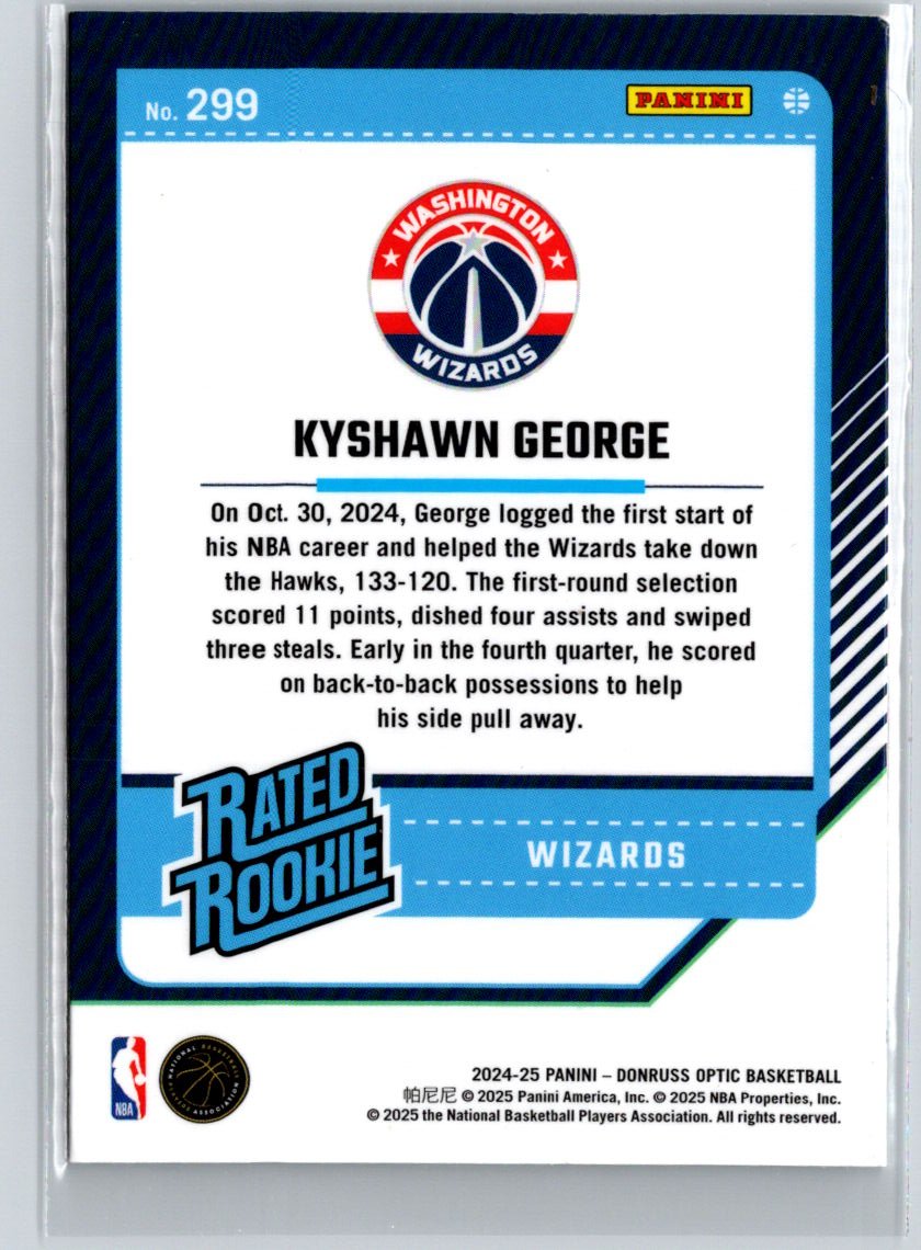 2024-25 Donruss Optic #299 Kyshawn George L59