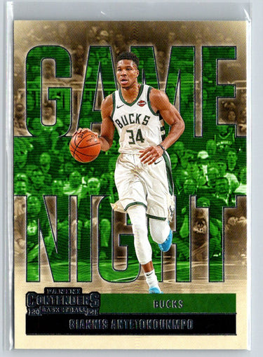 2020-21 Panini Contenders #12 Giannis Antetokounmpo Game Night Ticket L60