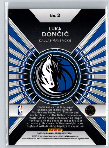 2023-24 Panini Prizm #2 Luka Doncic Dominance L60