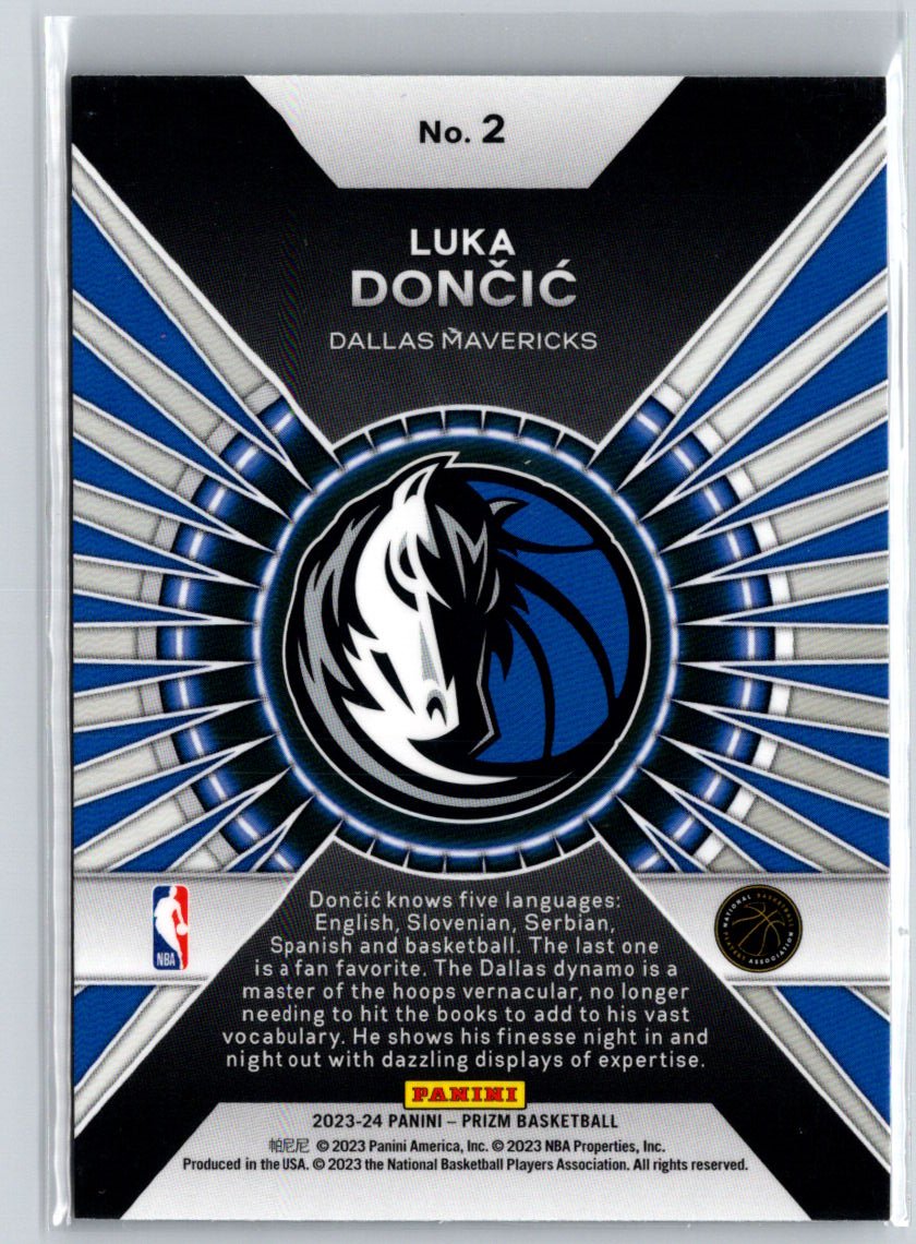 2023-24 Panini Prizm #2 Luka Doncic Dominance L60