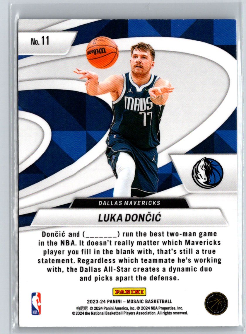 2023-24 Panini Mosaic #11 Luka Doncic Give and Go Mosaic L61