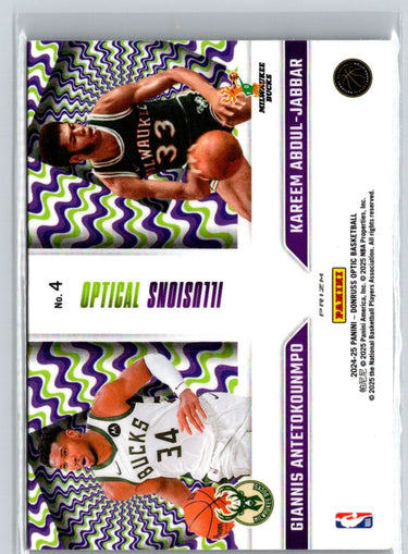 2024-25 Optic Giannis Antetokounmpo Kareem Abdul-Jabbar Optical L61