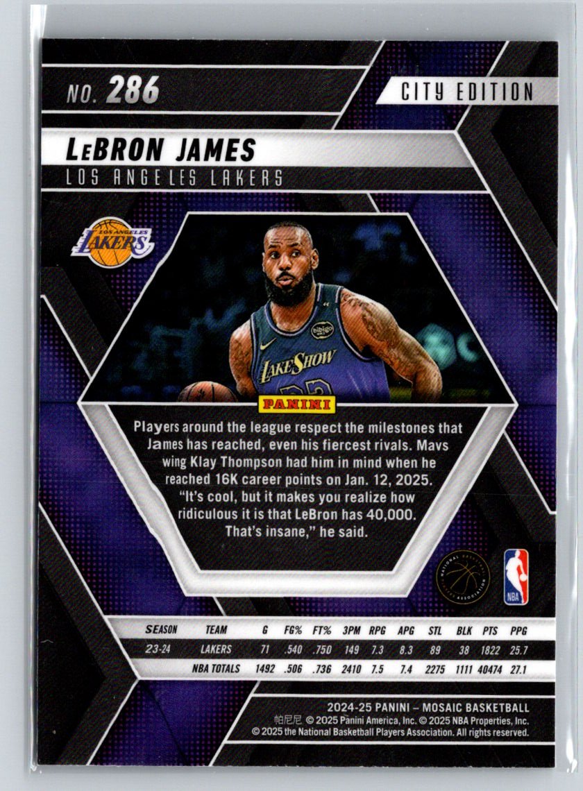 2024-25 Panini Mosaic #286 LeBron James L61