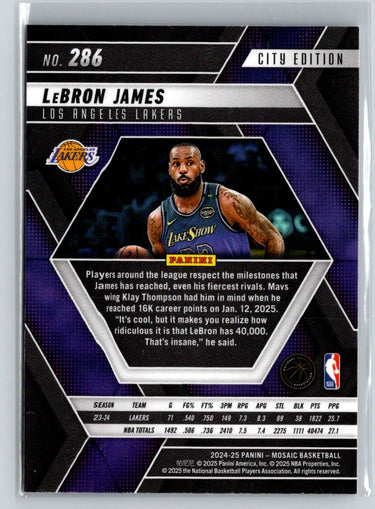 2024-25 Panini Mosaic #286 LeBron James L61