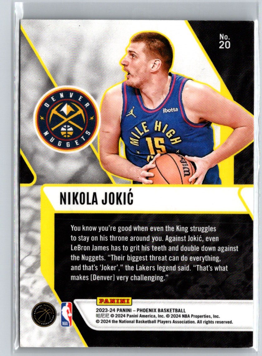 2023-24 Panini Phoenix #20 Nikola Jokic Fade To Black L61