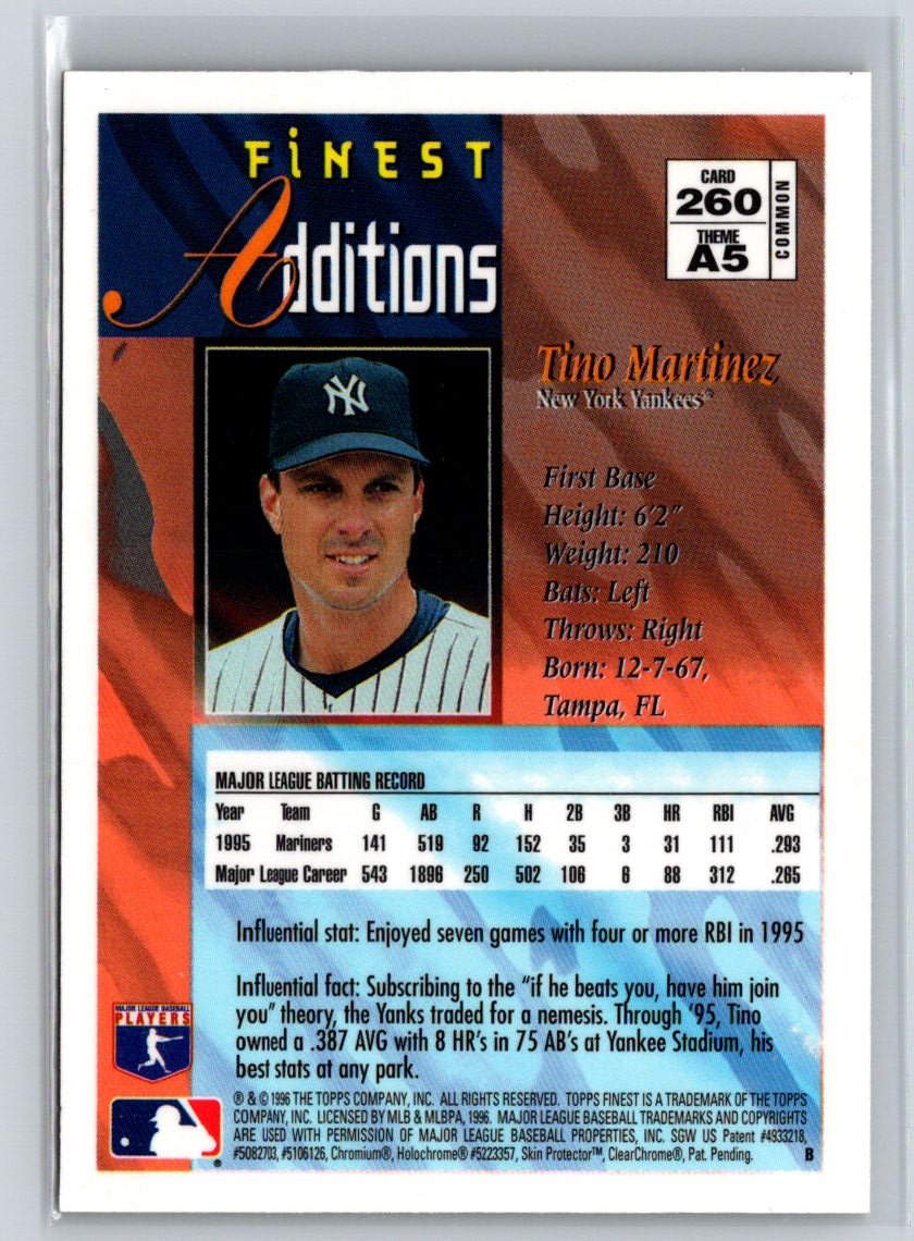 1996 Finest #260 Tino Martinez L62