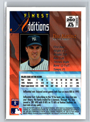 1996 Finest #260 Tino Martinez L62
